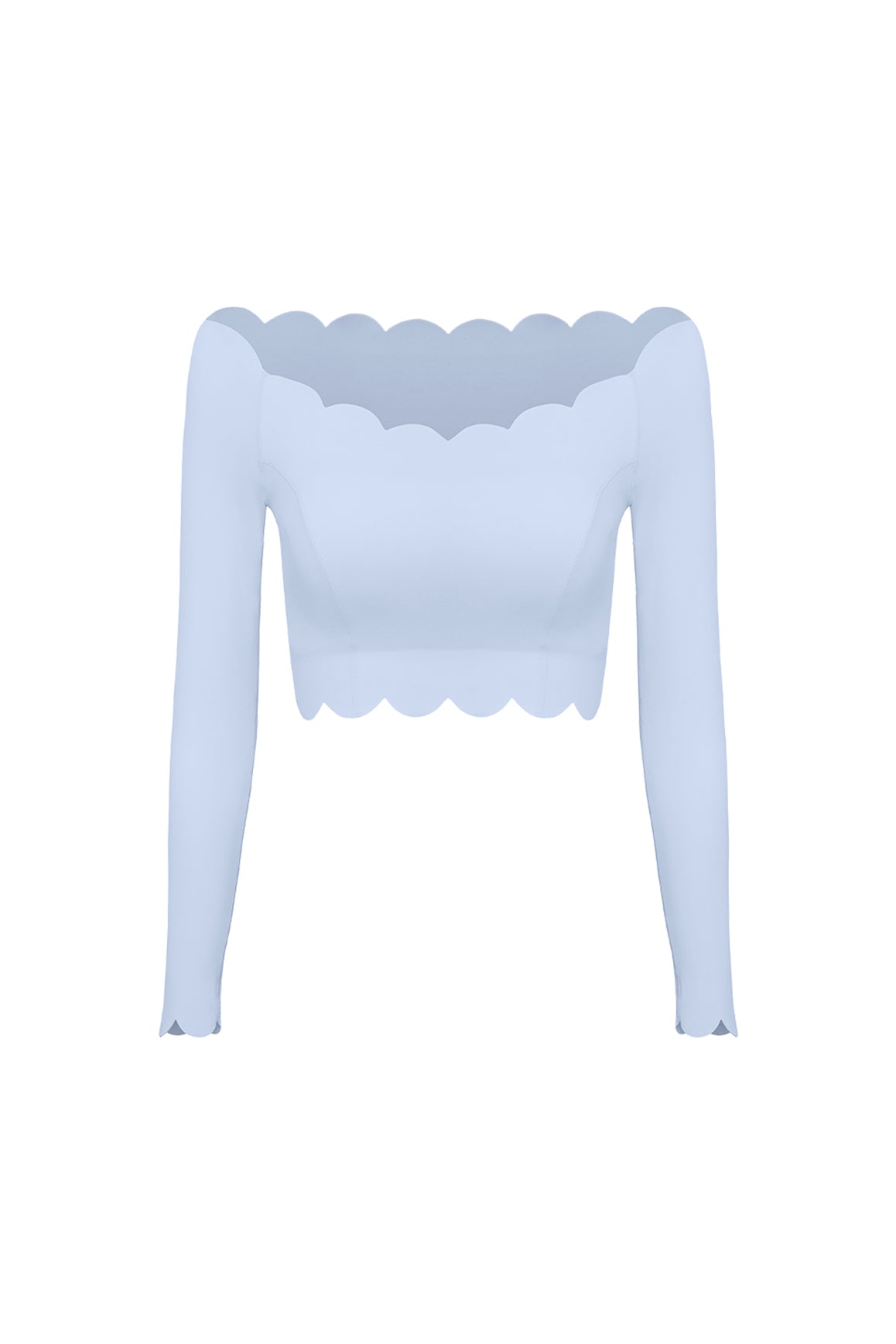 Off Shoulder Long Sleeve Crop Top | heavenlyblue | WISKII Active