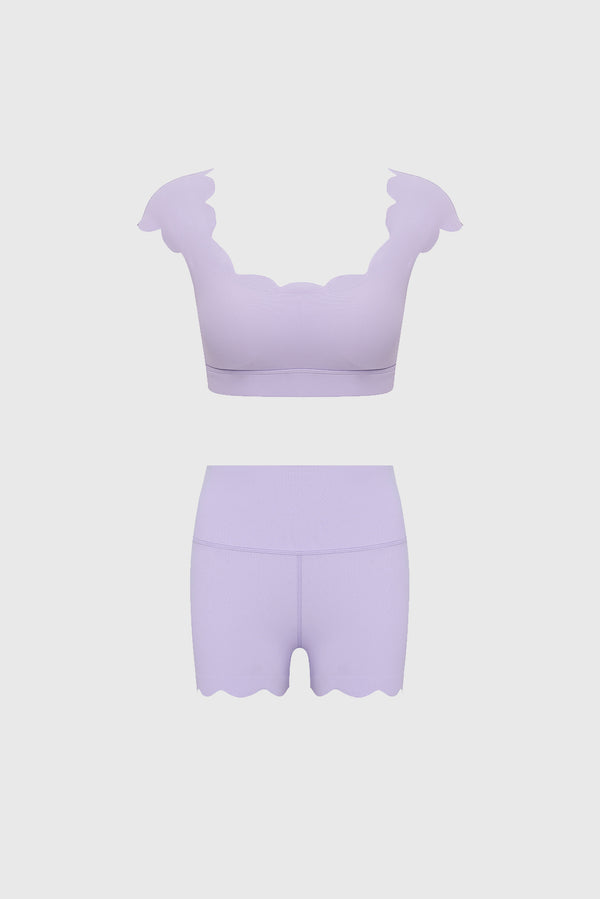 WISKII Chic Bra Top + Leisure High-Waist Mini Short