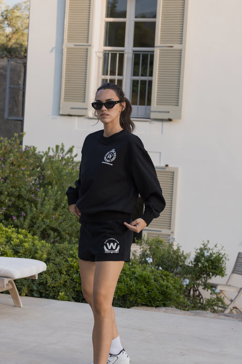 Model wears Essential Crewneck Swearshirt | WISKII