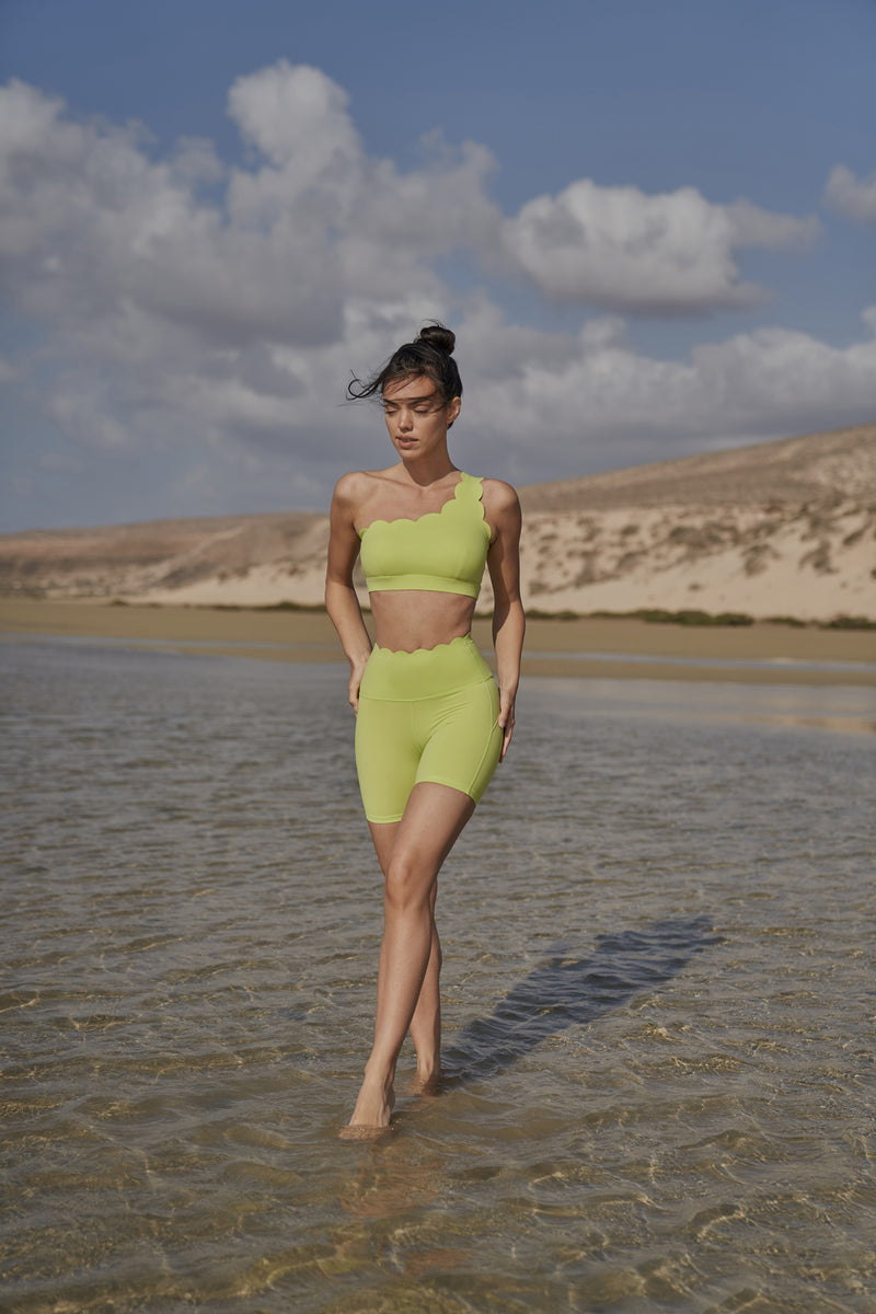 Model wears WISKII High-Waist Sculpting Biker Short