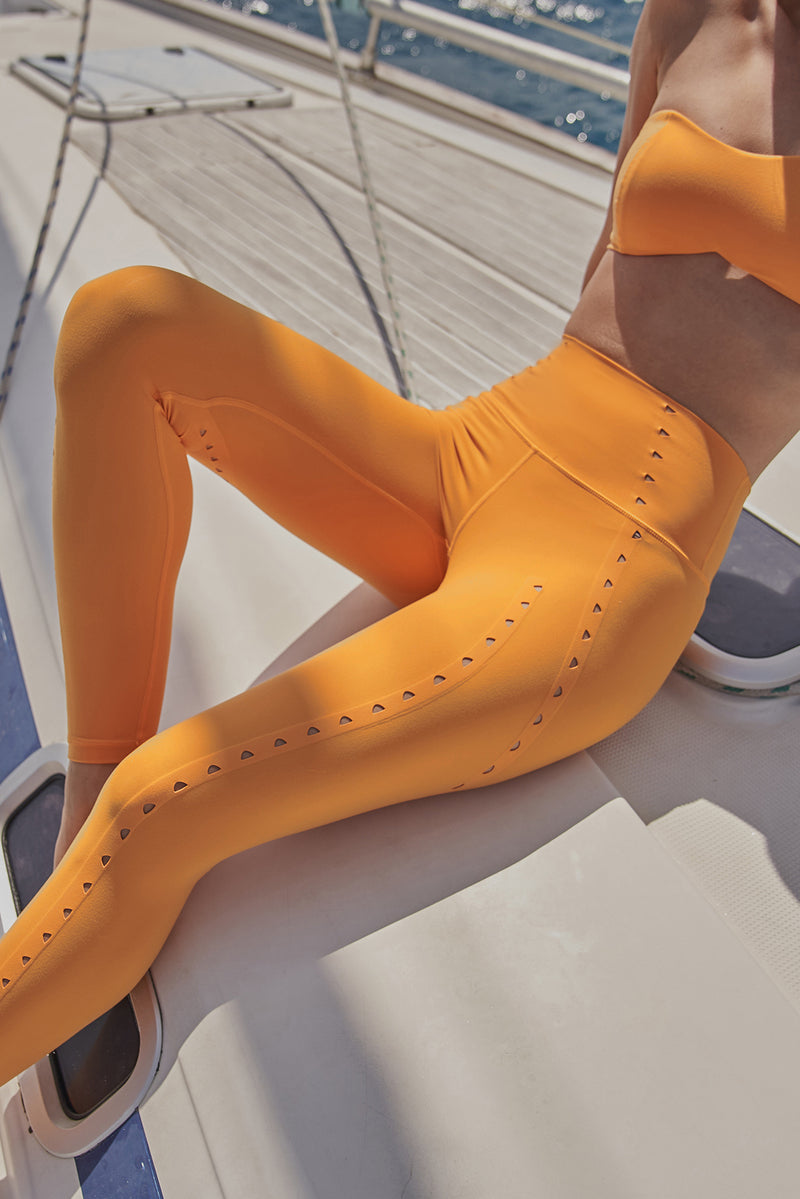 Model wears Training Laser Cut Legging | WISKII