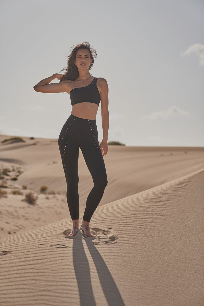 Model wears WISKII Training Laser Cut Legging