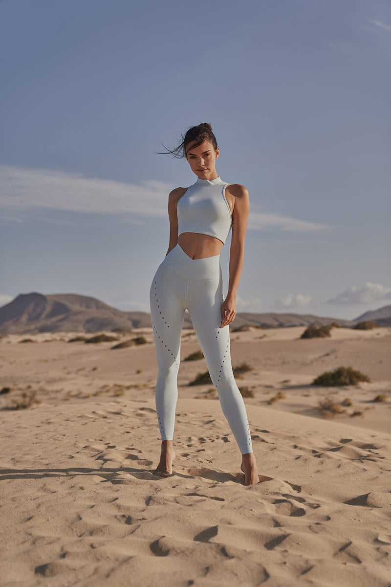 Model wears WISKII V-waist Laser cut sports legging