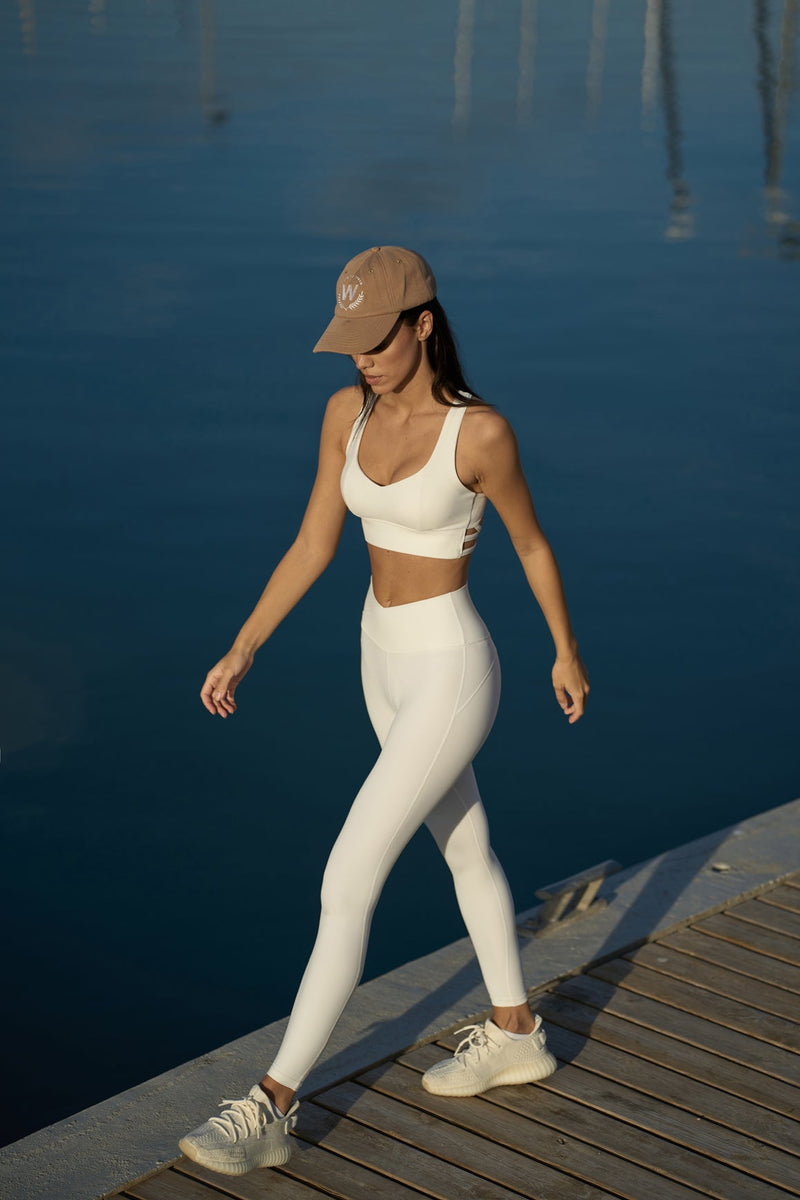 V-waist Yoga Legging - Ivory White