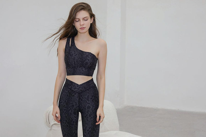 model wears a WISKII Python Dynamic Sports Bra