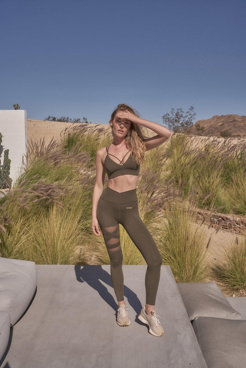 Model wears Training Mesh Leggings